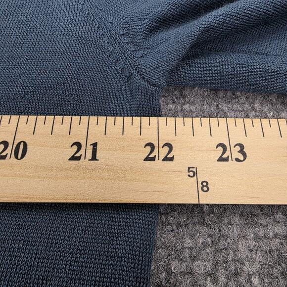 Banana Republic Sweater Mens XL Blue Merino Wool Crewneck Pullover Lightweight - Picture 5 of 13